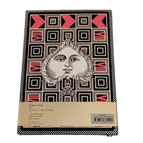 Sealed Christian Lacroix Poker Face A5‎ Layflat Notebook Journal Stickers Gilded - Picture 2 of 8